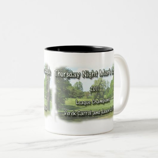 TNML 2011 kampioen Derek Tweekleurige Koffiemok (Voorkant rechts)