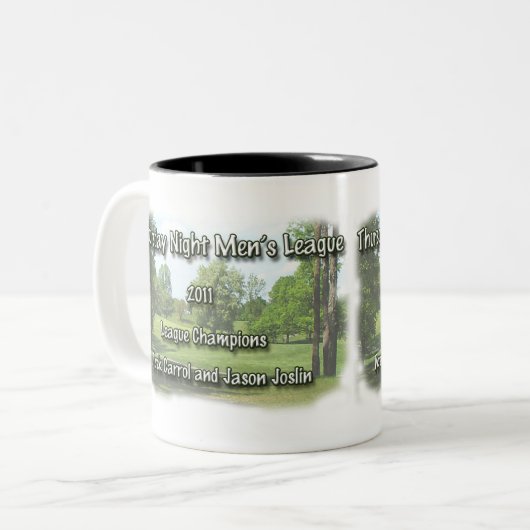 TNML 2011 kampioen Derek Tweekleurige Koffiemok (Voorkant links)