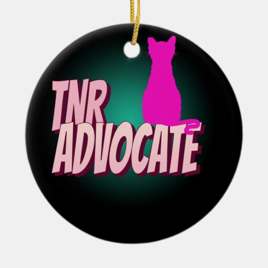TNR ADVOCATE TRAP NEUTER RELEASE CAT ORNAMENT (Voorkant)