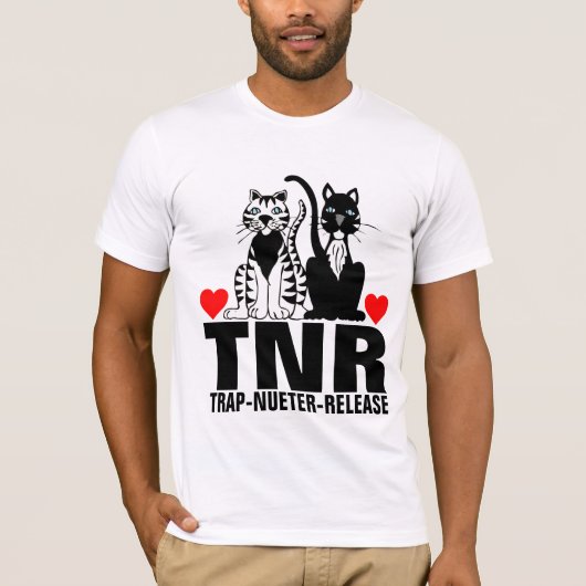 TNR CAT RESCUE NUETER RELEASE T-SHIRS T-SHIRT (Voorkant)