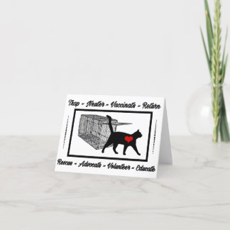 TNR Cat Rescue Trap Neuter Return Adoption Volunte Bedankkaart