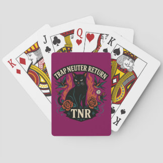 TNR Rockabilly Cat Trap Neuter Return Vintage Tat Pokerkaarten