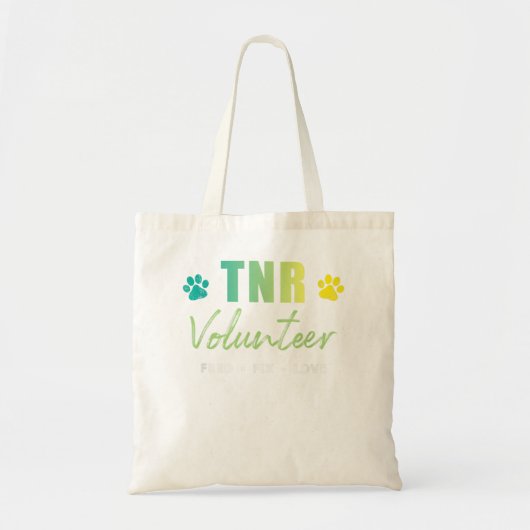 TNR-Shirt, TNR-vrijwilliger, Feed Fix Love Tote Bag (Voorkant)