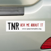 TNR, vraag het me Bumpersticker (Op auto)