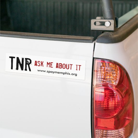 TNR, vraag het me Bumpersticker (Op Truck)