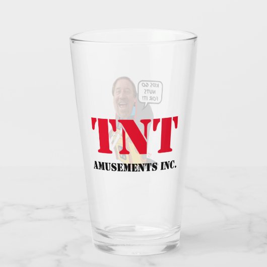 TNT Amusements Kinder Go Nuts Pint Glass Glas (Achterkant)