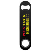 TNT Amusements Plus Tax & Freight Open Speed Flessenopener (Achterkant)