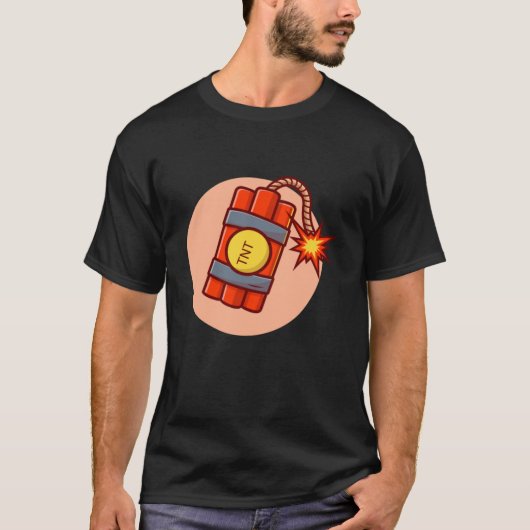 Tnt Bomb Cartoon Vector Pictogramillustratie T-shirt (Voorkant)