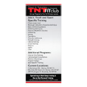 TNT Bridal Boot Camp-rackkaart Reclamekaart (Achterkant)