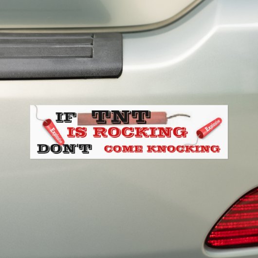 TNT (explosief) Bumpersticker (Op auto)