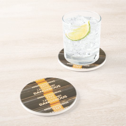 TNT-explosief Zandsteen Onderzetter (Zijkant)