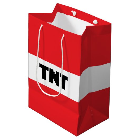 TNT Gift Bag – Gamer Party Explosion Medium Cadeauzakje (Voorkant Gekanteld)