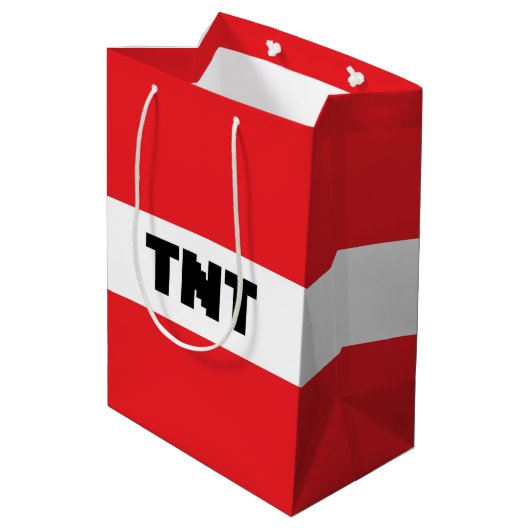 TNT Gift Bag – Gamer Party Explosion Medium Cadeauzakje (Achterkant Gekanteld)