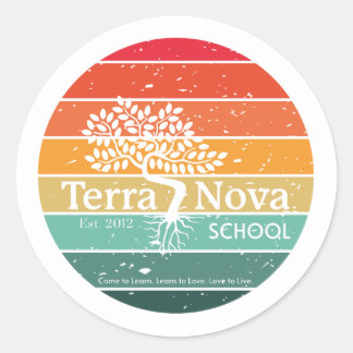 TNU Sunset-Stickers Ronde Sticker