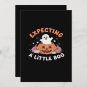 To Be Expecting Little Boo Feestdagenkaart (Voorkant / Achterkant)