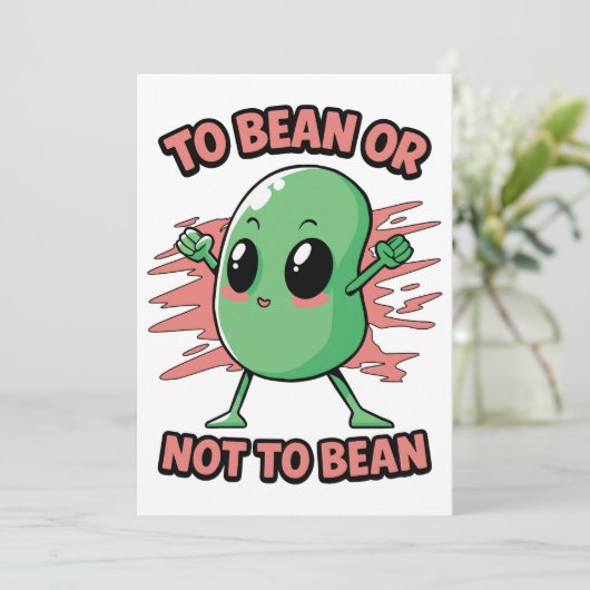 To bean or not to bean kaart (Staand voorkant)