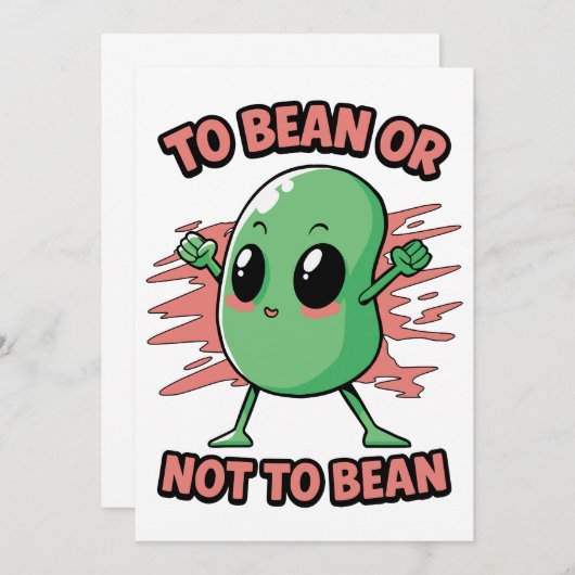 To bean or not to bean kaart (Voorkant / Achterkant)