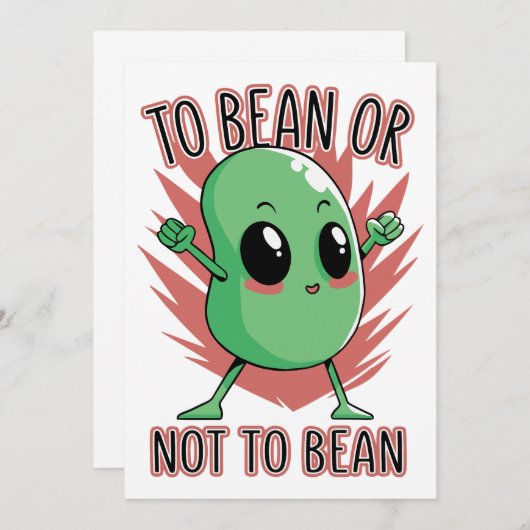To bean or not to bean kaart (Voorkant / Achterkant)