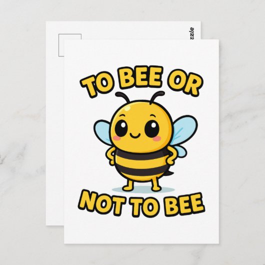 To bee or not to bee briefkaart (Voorkant / Achterkant)
