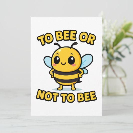 To bee or not to bee kaart (Staand voorkant)
