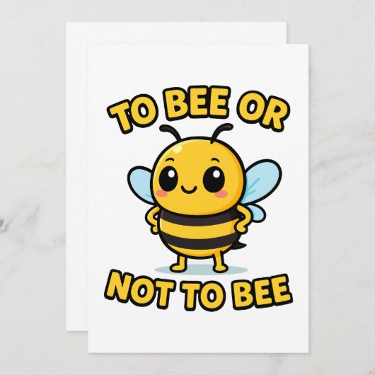 To bee or not to bee kaart (Voorkant / Achterkant)