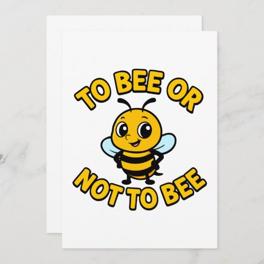 To bee or not to bee kaart (Voorkant / Achterkant)