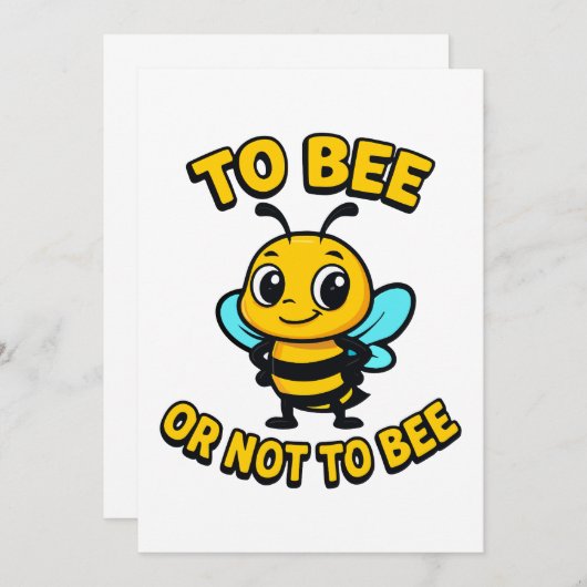 To bee or not to bee kaart (Voorkant / Achterkant)