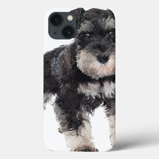 To Cute Puppy Miniature Schnauzer Dog Case-Mate iPhone Case (Achterkant)