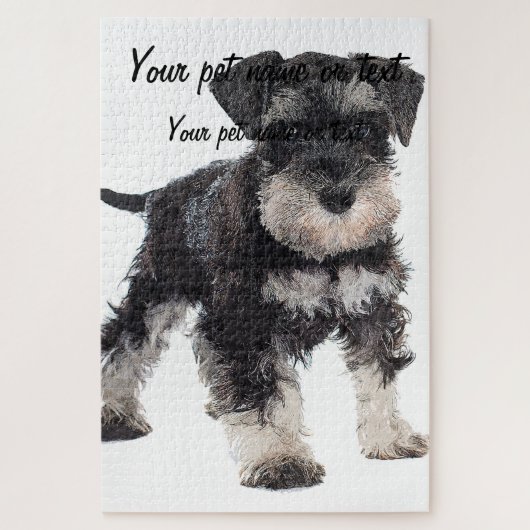 To Cute Puppy Miniature Schnauzer Dog Legpuzzel (Verticaal)