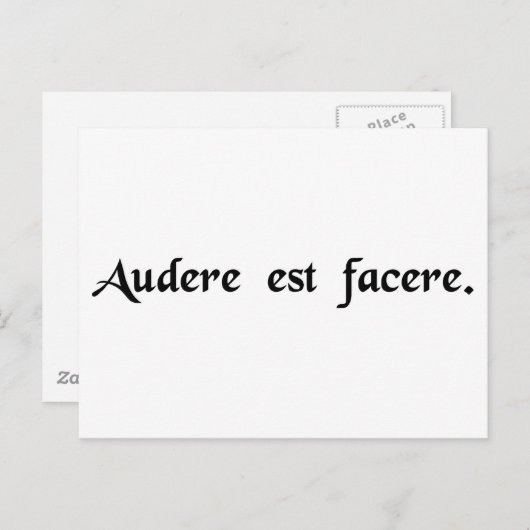 To dare is to do. briefkaart (Voorkant / Achterkant)