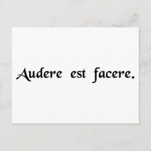 To dare is to do. briefkaart