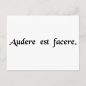 To dare is to do. briefkaart (Voorkant)