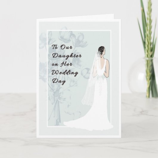 To Daughter on her Wedding Day Card Kaart (Voorkant)