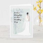 To Daughter on her Wedding Day Card Kaart (Gele Bloem)