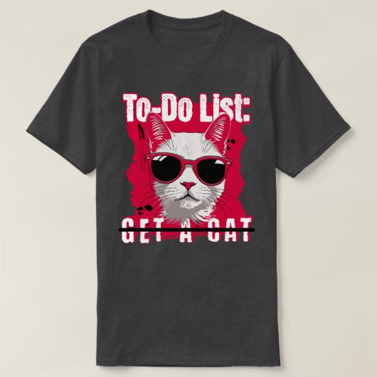 To-do lijst Een kat T-shirt kopen (Design voorkant)