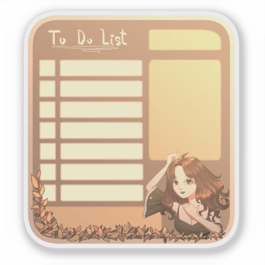 To do lijst planner sticker cute vintage scrapbook (Voorkant)