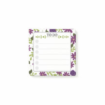 To-do lijst Sticky Notes – Paarse tuin