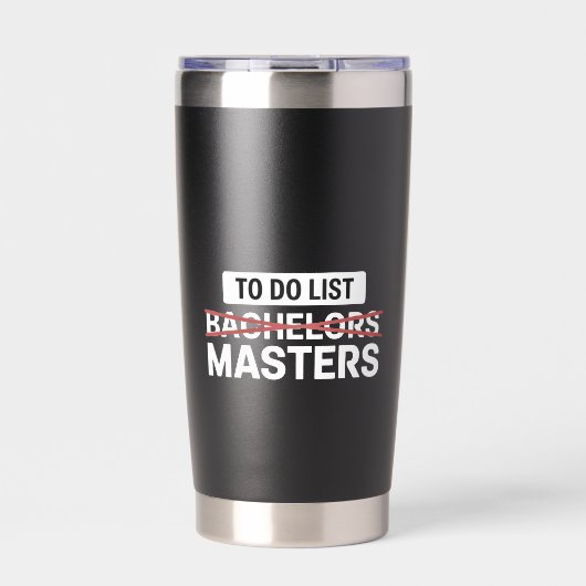 To Do List Bachelor Masterdiploma Hogeschool Unive Geïsoleerde Drinkbeker (Voorkant)