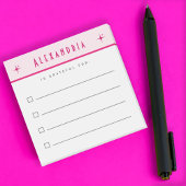 to do list, dankbaarheid checklist roze rand post-it® notes