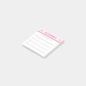 to do list, dankbaarheid checklist roze rand post-it® notes (Schuin)