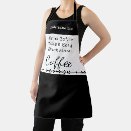 To do list for coffee lovers white black schort