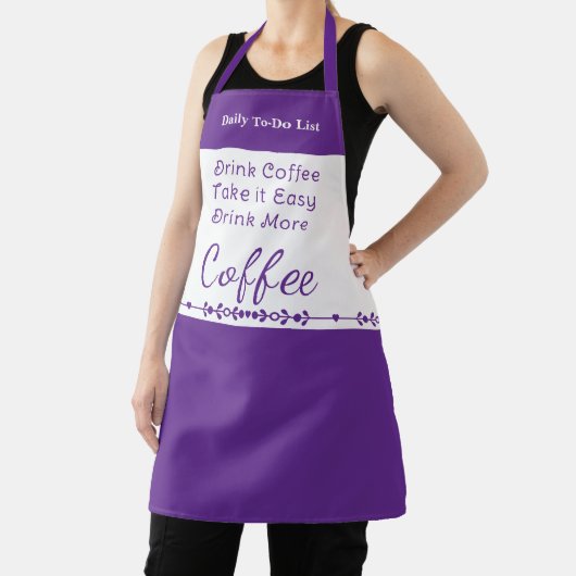 To do list for coffee lovers white purple schort (Insitu)