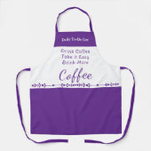 To do list for coffee lovers white purple schort (Voorkant)