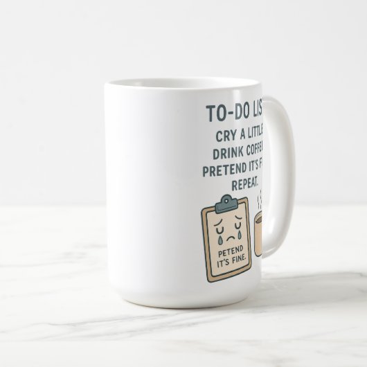 To-Do List Funny Coffee Lover Mug Koffiemok (Voorkant rechts)