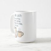 To-Do List Funny Coffee Lover Mug Koffiemok (Voorkant links)