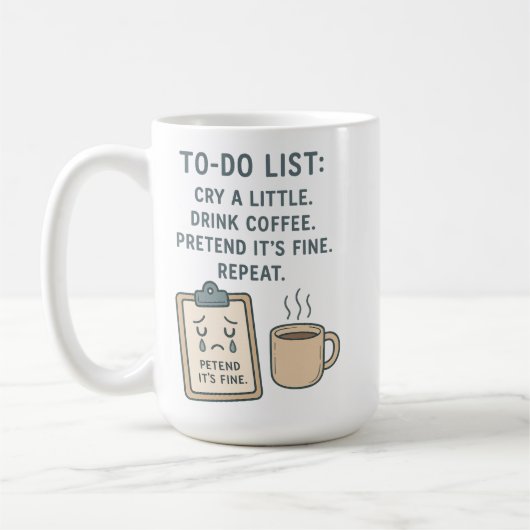 To-Do List Funny Coffee Lover Mug Koffiemok (Links)