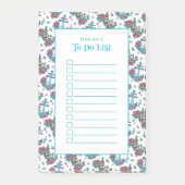 "to do list" gepersonaliseerd nautisch bloemmotief post-it® notes (Voorkant)