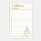 To-Do List: Golden Filigree kerstboom Post-it® Notes (Voorkant)