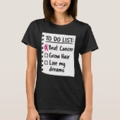 to do list grappige borstkanker bewustzijn t-shirt (Voorkant)