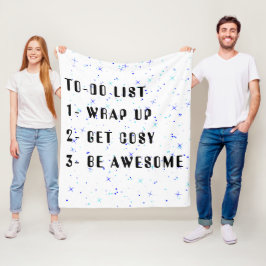 "To-Do List" Koel Motivatie vlootswand Fleece Deken